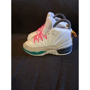 Nike Air Jordan 12 Retro White/Vapor Green -Photon Dust 151186-130 Shoes Sz 1Y